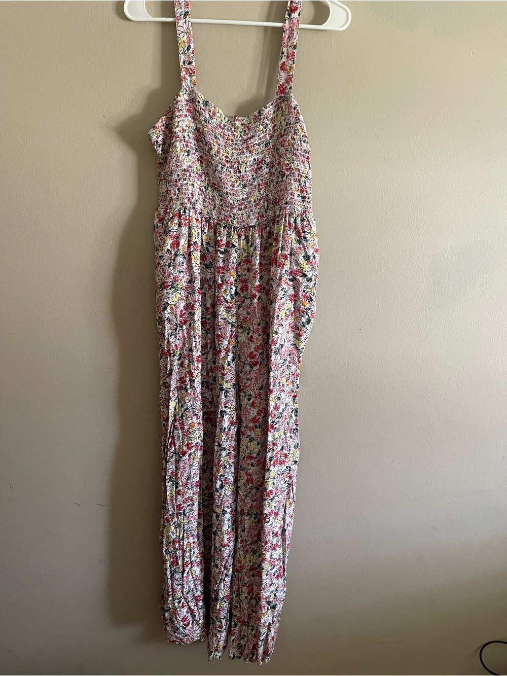 Summer Floral Smocked jumpsuit
